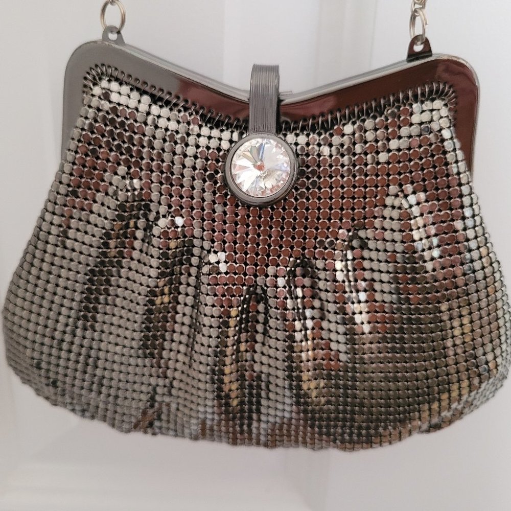 Silver sequin eve bag